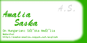amalia saska business card